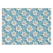 Nappe Motif Élégant de Fleur Blanche avec Perles (Devant (Horizontal))