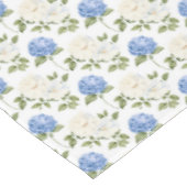 Nappe Motif élégant de fleurs d'hydrangea bleues  (Angle)