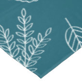 Nappe Motif élégant de fleurs feuillues sarcelle foncée (Angle)