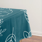 Nappe Motif élégant de fleurs feuillues sarcelle foncée (In Situ)