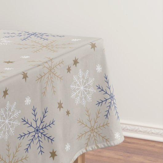 Nappe Motif élégant de flocon de neige beige (In Situ)