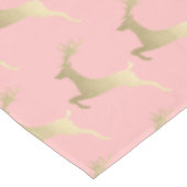Nappe Motif élégant de renne de Noël de rose d'or (Angle)