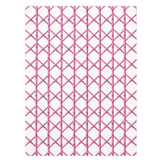 Nappe Motif en bambou rose Trellis (Devant)