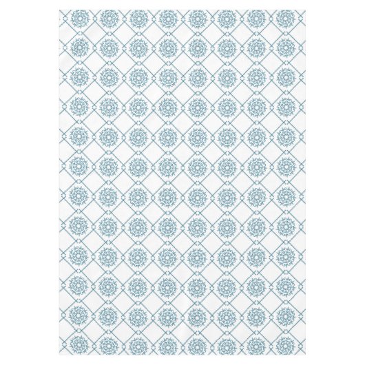 Nappe Motif en céramique bleu sicilien, texte extensible (Devant)