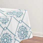 Nappe Motif en céramique bleu sicilien, texte extensible (In Situ)