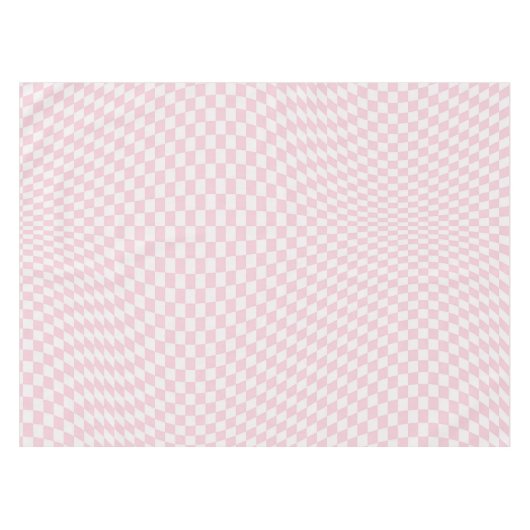 Nappe Motif en damier rose pastel À damiers Wavy (Devant (Horizontal))