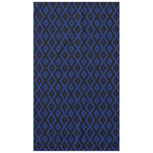 Nappe Motif en diamant bleu et noir (Devant)