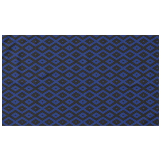Nappe Motif en diamant bleu et noir (Devant (Horizontal))