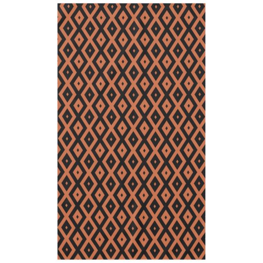 Nappe Motif en diamant orange et noir (Devant)