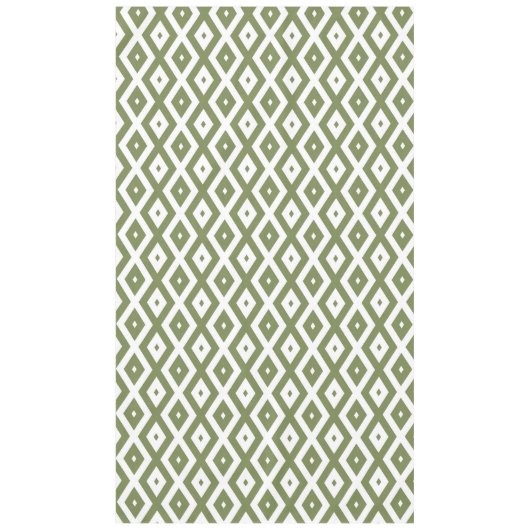Nappe Motif en diamant vert et blanc (Devant)
