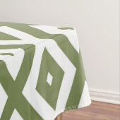 Nappe Motif en diamant vert et blanc (In Situ)