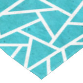 Nappe Motif en mosaïque bleu-vert et blanc (Angle)