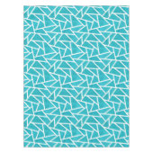 Nappe Motif en mosaïque bleu-vert et blanc (Devant)