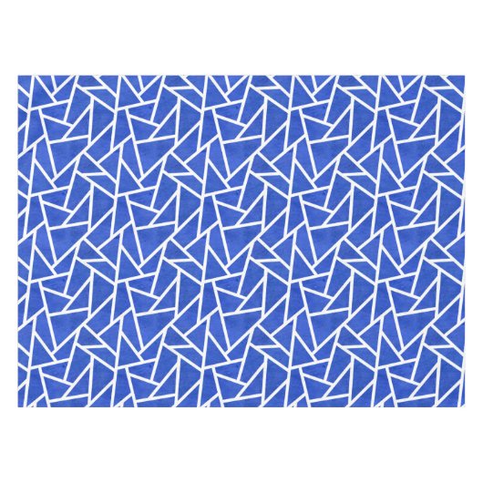Nappe Motif en mosaïque bleue et blanche (Devant (Horizontal))