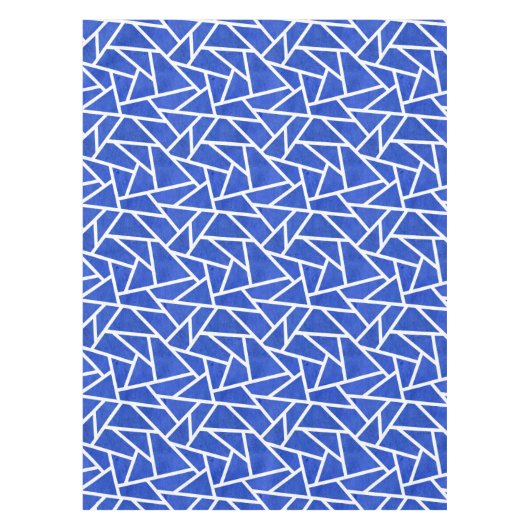 Nappe Motif en mosaïque bleue et blanche (Devant)