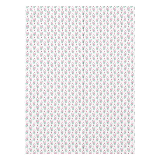 Nappe Motif en pastel de Flamant rose et de pastèque (Devant)