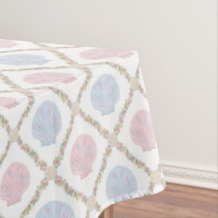 Nappe Motif en treillis de coquillages pastel de plage c