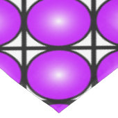 Nappe Motif en treillis noir blanc Magenta points roses (Angle)