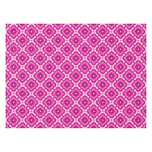 Nappe Motif en tuiles marocaines - Fuchsia Pink (Devant (Horizontal))