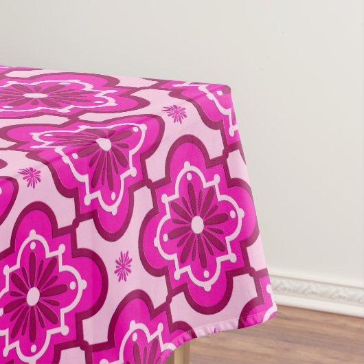 Nappe Motif en tuiles marocaines - Fuchsia Pink (In Situ)
