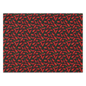 Nappe Motif épicé de poivre rouge sur noir (Devant (Horizontal))
