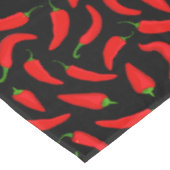 Nappe Motif épicé de poivre rouge sur noir (Angle)