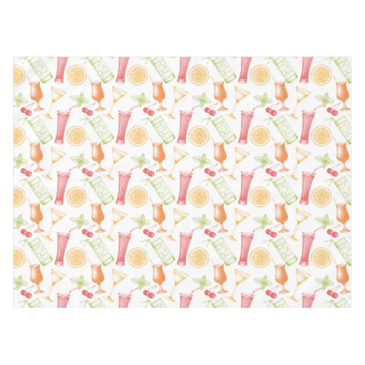 Nappe Motif esquissé de cocktail (Devant (Horizontal))