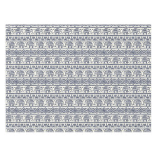 Nappe Motif ethnique bleu d'éléphant