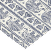 Nappe Motif ethnique bleu d'éléphant (Angle)
