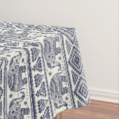 Nappe Motif ethnique bleu d'éléphant (In Situ)