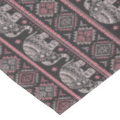 Nappe Motif ethnique noir d'éléphant (Angle)