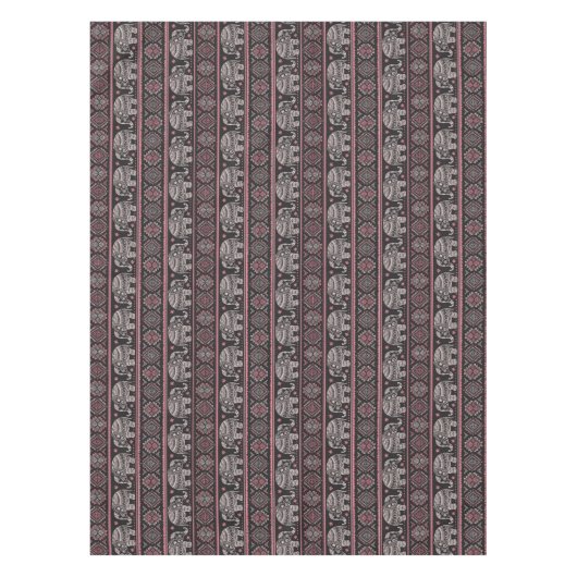 Nappe Motif ethnique noir d'éléphant (Devant)