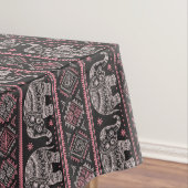 Nappe Motif ethnique noir d'éléphant (In Situ)