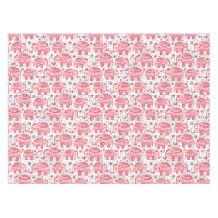 Nappe Motif ethnique rouge d'éléphant