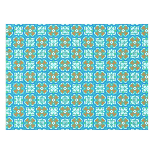 Nappe Motif ethnique Turquoise (Devant (Horizontal))