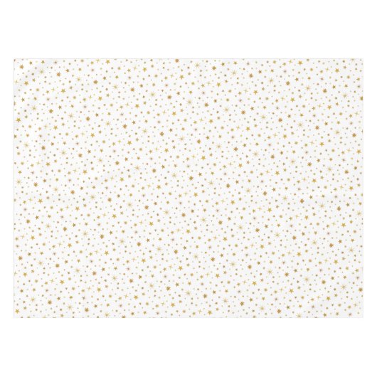 Nappe Motif étoilé moderne Mariage or blanc moderne (Devant (Horizontal))