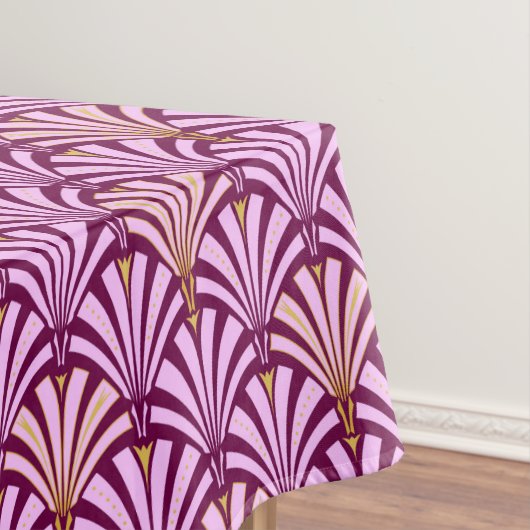 Nappe Motif éventail Art déco - orchidée et violet (In Situ)