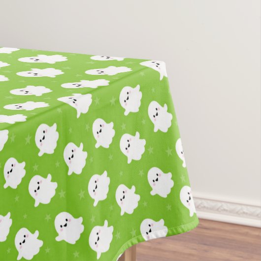 Nappe Motif fantôme vert mignon - Design Halloween (In Situ)