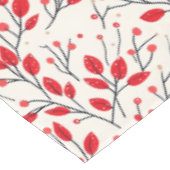 Nappe Motif Festive Red Leaf et Berry (Angle)