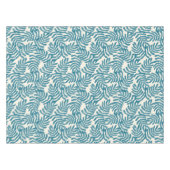 Nappe Motif feuille abstrait bleu (Devant (Horizontal))