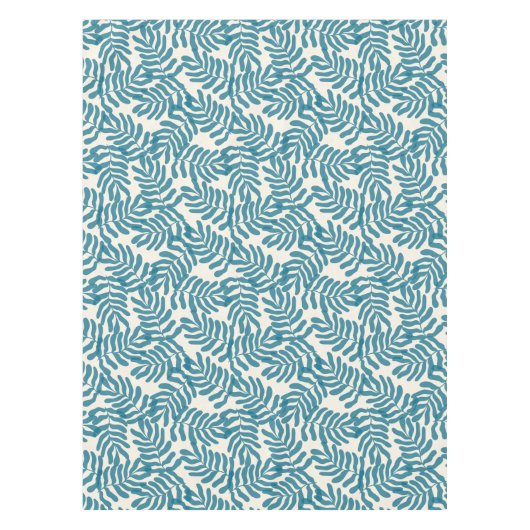Nappe Motif feuille abstrait bleu (Devant)