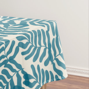 Nappe Motif feuille abstrait bleu