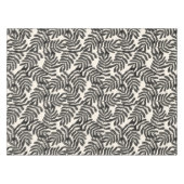Nappe Motif feuille abstrait noir et blanc (Devant (Horizontal))