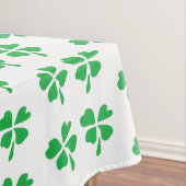 Nappe Motif feuille de trèfle vert sur blanc (In Situ)