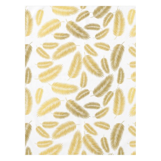 Nappe Motif Feuille Faux Gold Palm (Devant)