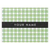 Nappe Motif feuille, Feuilles verts, votre nom (Devant (Horizontal))