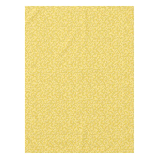 Nappe Motif Feuille moderne de moutarde jaune (Devant)