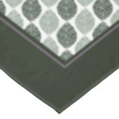 Nappe Motif feuille stylisé Monogramme grand vert ID707 (Angle)