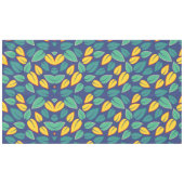 Nappe Motif Feuille vert et jaune en chute (Devant (Horizontal))