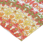 Nappe Motif Fiesta Mandala en rouge, jaune et vert (Angle)